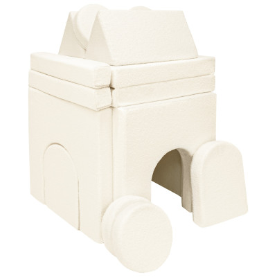 Canapé bouclé modulaire de blocs en mousse voiture avec volant pour les enfants 